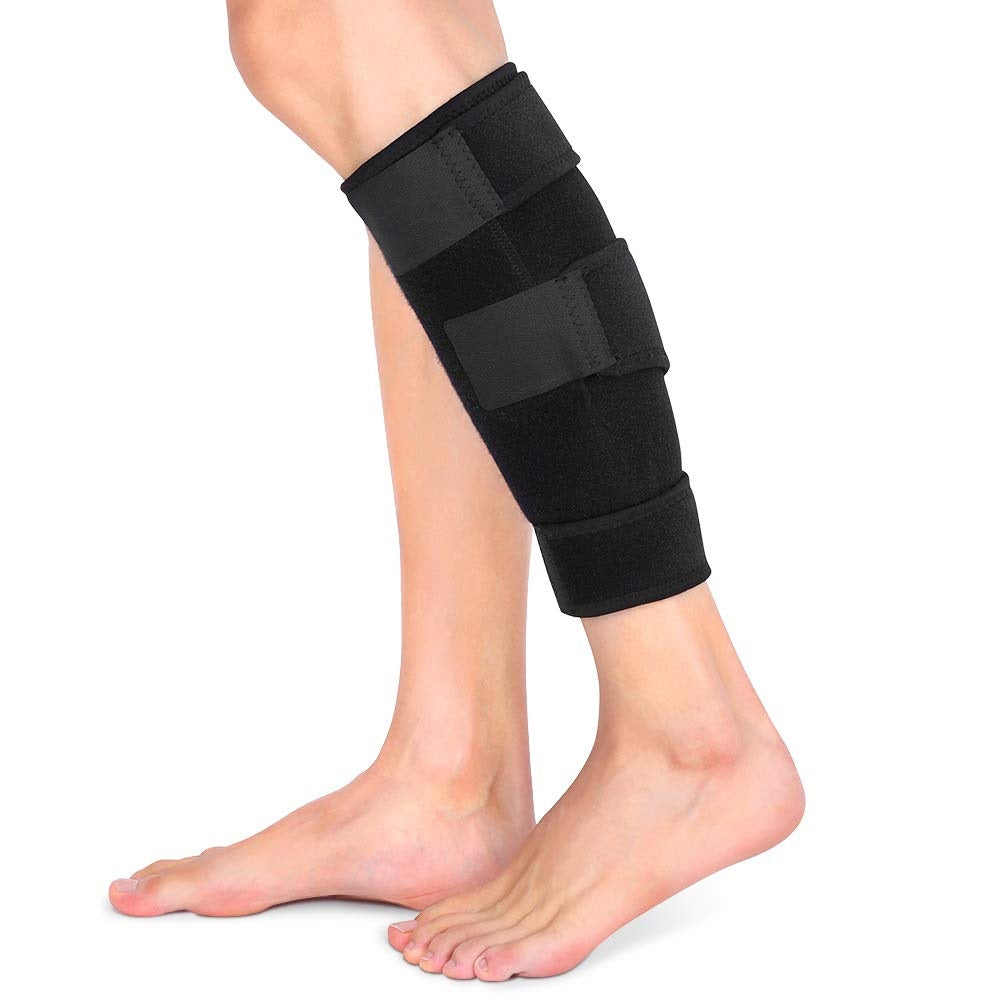 Curvear Calf Support Knee And Leg Brace, Breathable Shin Splint Compression Wrap with Adjustable Hook and Loop for Calf Muscle Sprains, Swelling, Strain Injury Prevention and Torn Calves Pain Relief