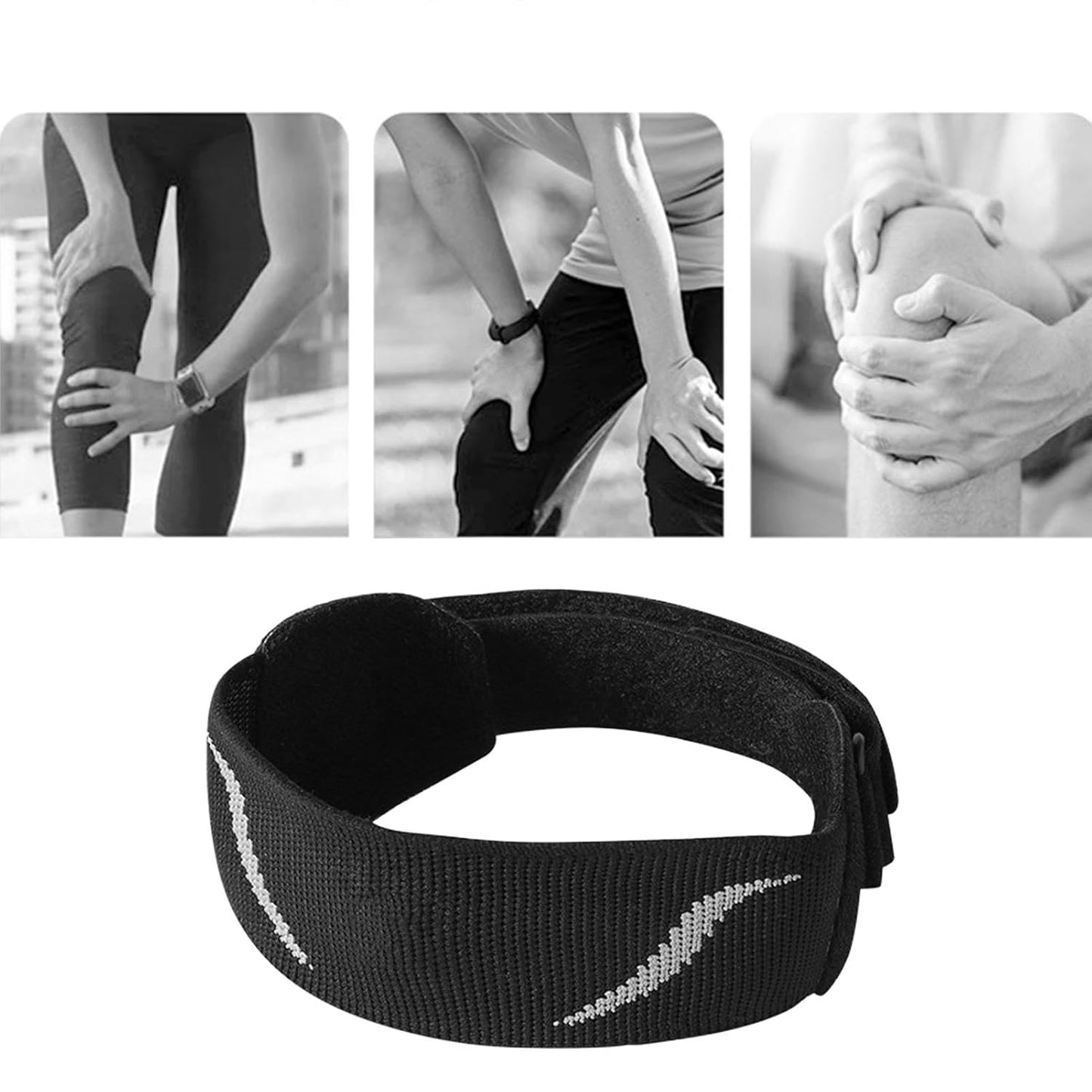 Curvear Sports Knee Pad Patella Band, Sports Knee Pad Fitness, Sports Knee Pad Patella Band Elastic Bandage Band, Tendon Stabilizer Knee Support Protection, Easy To Use For Knee Support 1 Pair