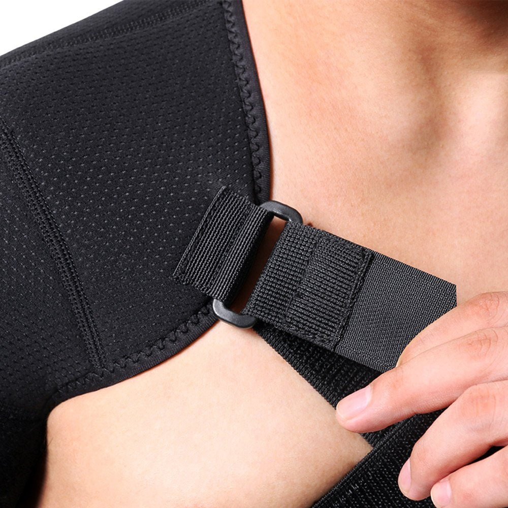 Curvear Double Shoulder Brace Adjustable Sports Shoulder Support Belt Back Pain Relief Double Bandage Cross Compression
