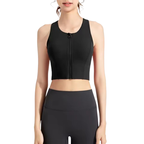 Curvear High support front zip yoga tight sports bra sportswear women sportswear sleeveless top