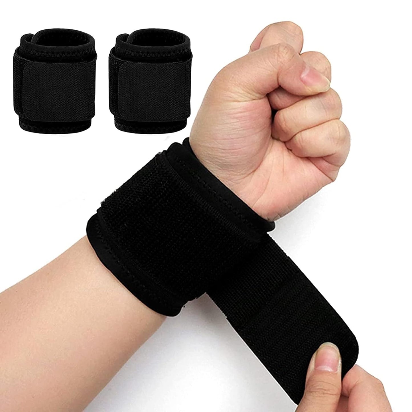 Curvear 2 Pack Wrist Brace Working Out, Wrist Support Brace, Wrist Wraps, Wrist Brace for Carpal Tunnel, Wristbands ,Wrist Straps for Pain-Adjustable, Comfortable, Highly Elastic