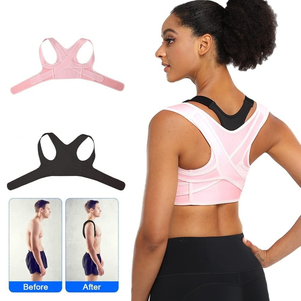 Curvear Upper Back Support Brace Posture Corrector Adjustable Breathable Spinal Decompression Belt Hunchback Straightener For Neck Shoulder Clavicle Lumbar Pain