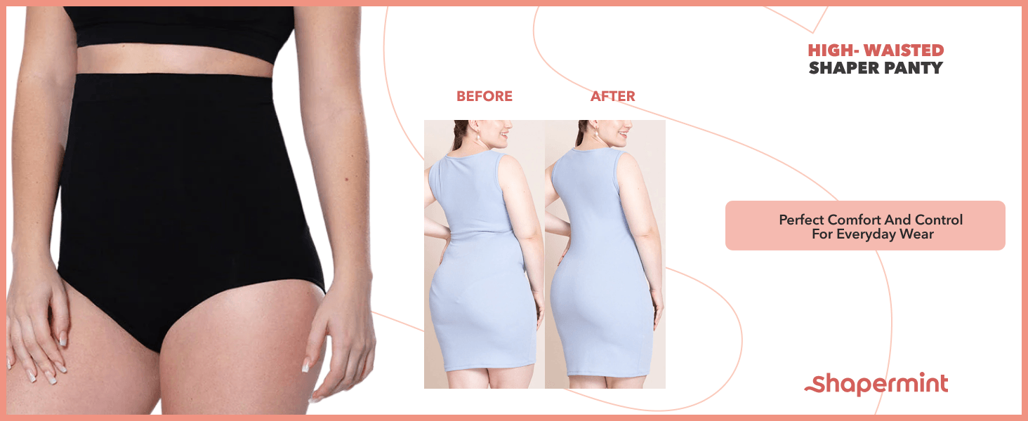 Curvear®️ Women Tummy Control, Seamless high Waist Trainer with Thong Panties, Waist Cincher Shapewear, Anti Rolling Tummy Tucker, Invisible Shaping Shaper