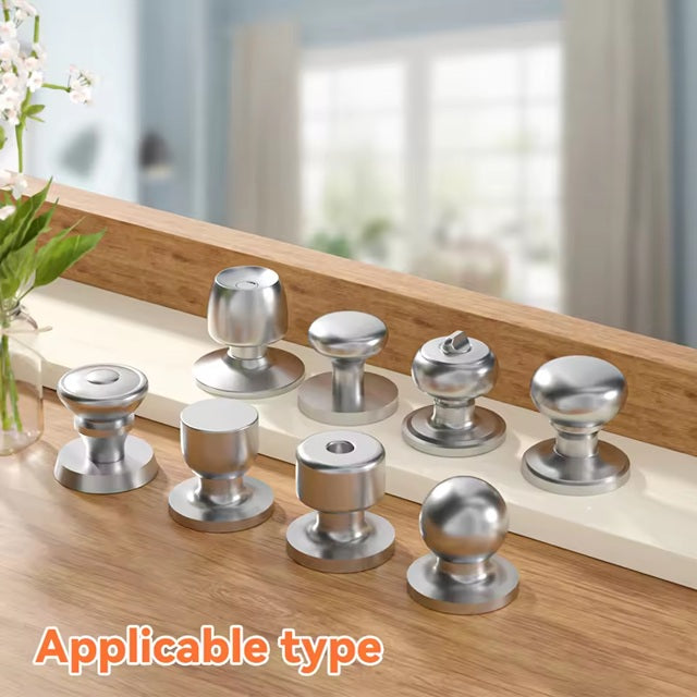 Curvear 4 Pcs Transparent Safety Door Knob Covers for Toddler, Childproof Door Locks, Easy to Install.