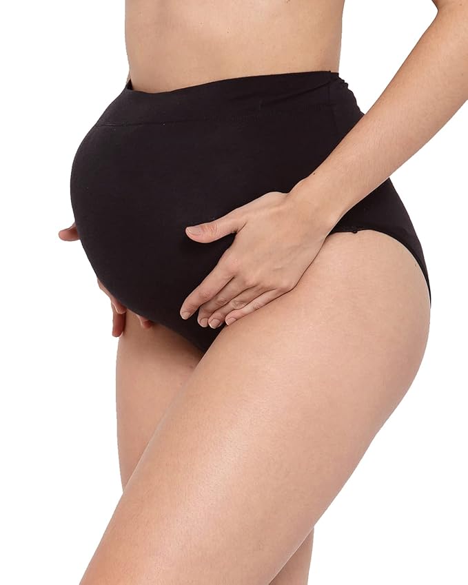 Curvear High Waist Abdominal Support Pregnancy Panties Seamless Maternity Underwear Shapewear for Women.