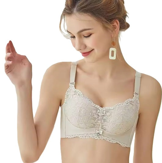 Curvear Sexy lace gather thickening bras for women, available in sizes 32/34/36/38A. Provides support, enhancing shape with a comfortable fit.