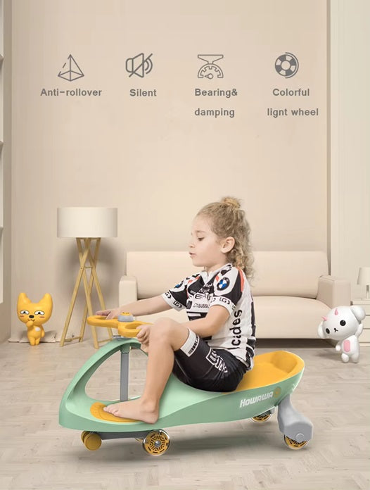 Magic Kids Swing Car ,Baby Push Ride-on Swing Car, Baby Twister Ride On Car, Ride-on Magic Toy Car 3+ Years Kids with Scratch Free PU Wheels, 120 Kgs Weight Capacity.