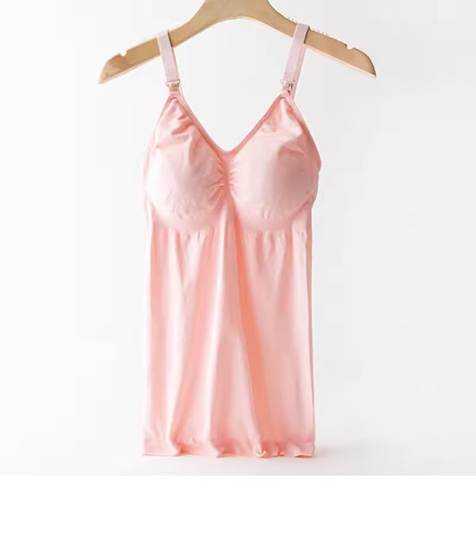 Curvear Nursing Bra Underwear Postpartum Tummy Tuck Body Shaping Suspender Feeding Vest Full Cup Breast Milk Underwear.