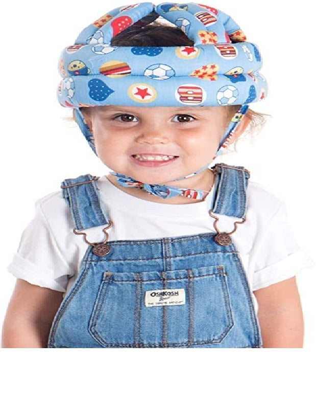 Curvear®️Baby Infant Toddler Helmet No Bump Safety Head Cushion Bumper Bonnet Adjustable Protective Multi Printed Cap Child Safety Headguard for Running Walking Crawling Safety Helmet for Kids. 2 set