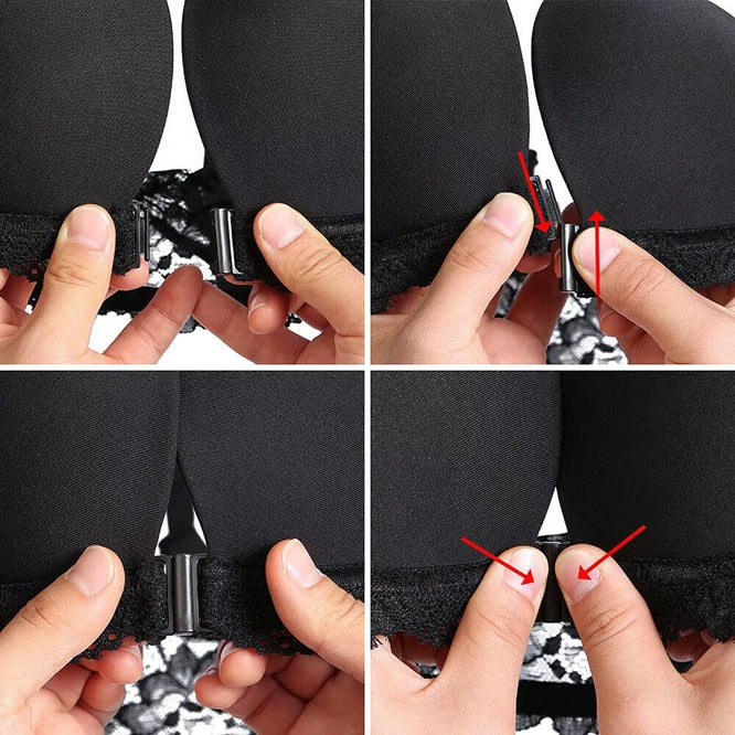 Curvear Push Up Women Bra Front Closure Lace Back Underwire Lingerie Solid Plunge Y-line Straps Adjusted Underwear.
