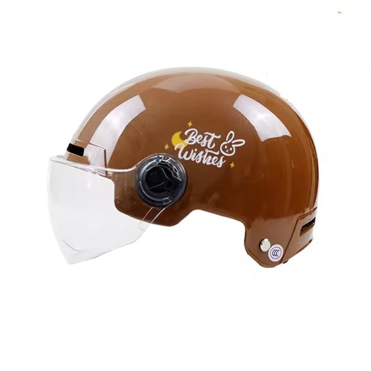 Children's Helmet 3C Certified Boys Cartoon Electric Car Safety Helmet Girls Riding Half Helmet All Seasons Universal.
