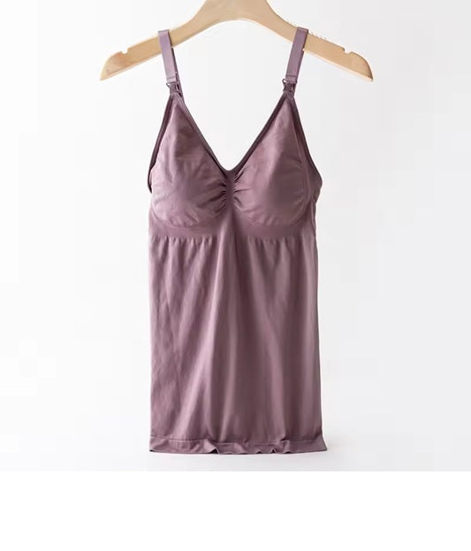 Curvear Nursing Bra Underwear Postpartum Tummy Tuck Body Shaping Suspender Feeding Vest Full Cup Breast Milk Underwear.