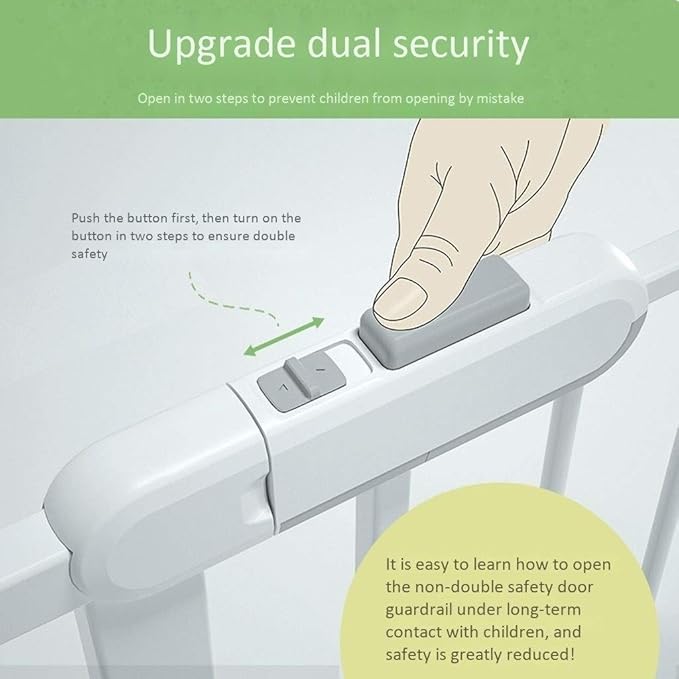 CURVEAR ®️Metal Children Protection Door for Stairs – Retractable Baby Safety Security Gate for Stairs and Home.