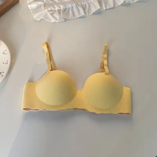 Curvear Wireless push-up bra, seamless, comfort straps, chest support, one-piece, sports bra, traceless, women’s underwear.