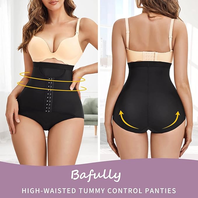 Curvear®️Shapewear Women Tummy Control Pants High Waist Thongs Body Shaper Underwear Crochet Panties