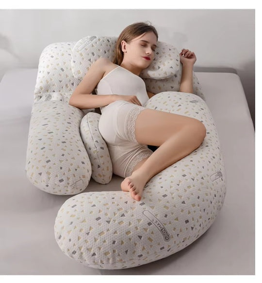 Pillow protection for pregnant women sleeping on the waist side, multi-functional U-shaped full-body pillow, washable pregnancy