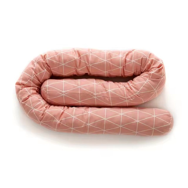 CURVEAR ®️Long Baby Bed Bumper Infant Protector Pillow Crib Bumpers Baby Bedding Set Babes Cot Fence Cushion Baby Decoration Room 200cm.