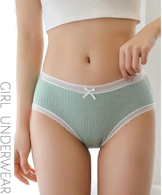 Curvear Plus Size Women's Underwear 3PCS Knickers Pants High Waisted Tummy Control Panty Briefs Panties Soft Stretch Sleep Everyday Underpants.