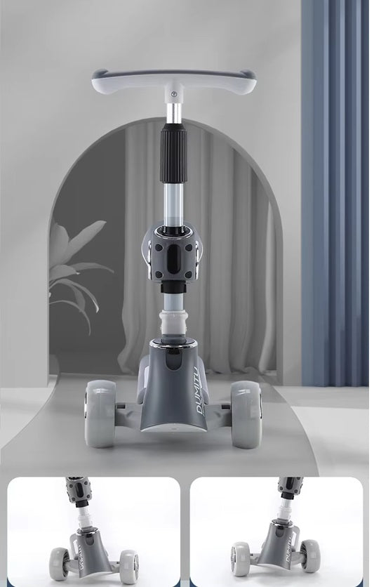 Curvear Kids Scooter 2-3-8 Girl Princess Baby Boy Can Sit and Ride The Meter Height 3-in-1 Skateboard Yo-yo Year