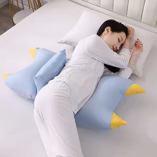 Curvear Cotton Pregnant Women Waist Protection Pillow Side Sleeping Support Pregnancy Pillow Cartoon Style Bedding Supplies.