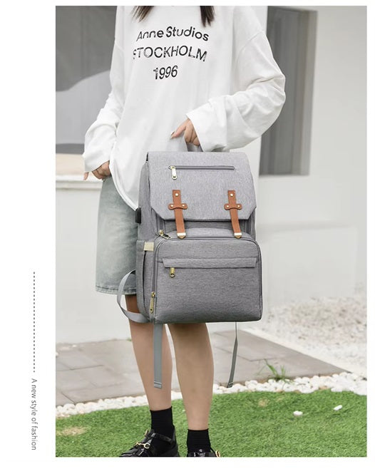 Curvear Diaper Bag Backpack, Maternity Nappy Changing Bags Multifunction Waterproof Travel Back Pack with Stroller Straps, Unisex and Stylish.