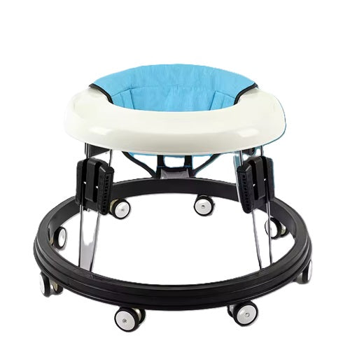Curvear Baby rollover prevention O-shaped leg mute wheel multifunctional height-adjustable folding installation-free walker.