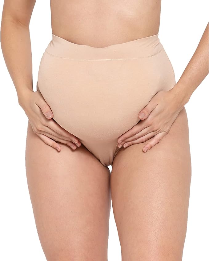 Curvear High Waist Abdominal Support Pregnancy Panties Seamless Maternity Underwear Shapewear for Women.