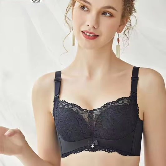Curvear Sexy lace gather thickening bras for women, available in sizes 32/34/36/38A. Provides support, enhancing shape with a comfortable fit.