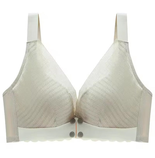 Nursing Underwear, Women's Gathering Anti-sagging Thin Breathable Postpartum Breastfeeding Bra, Plus-size Pregnant Women.