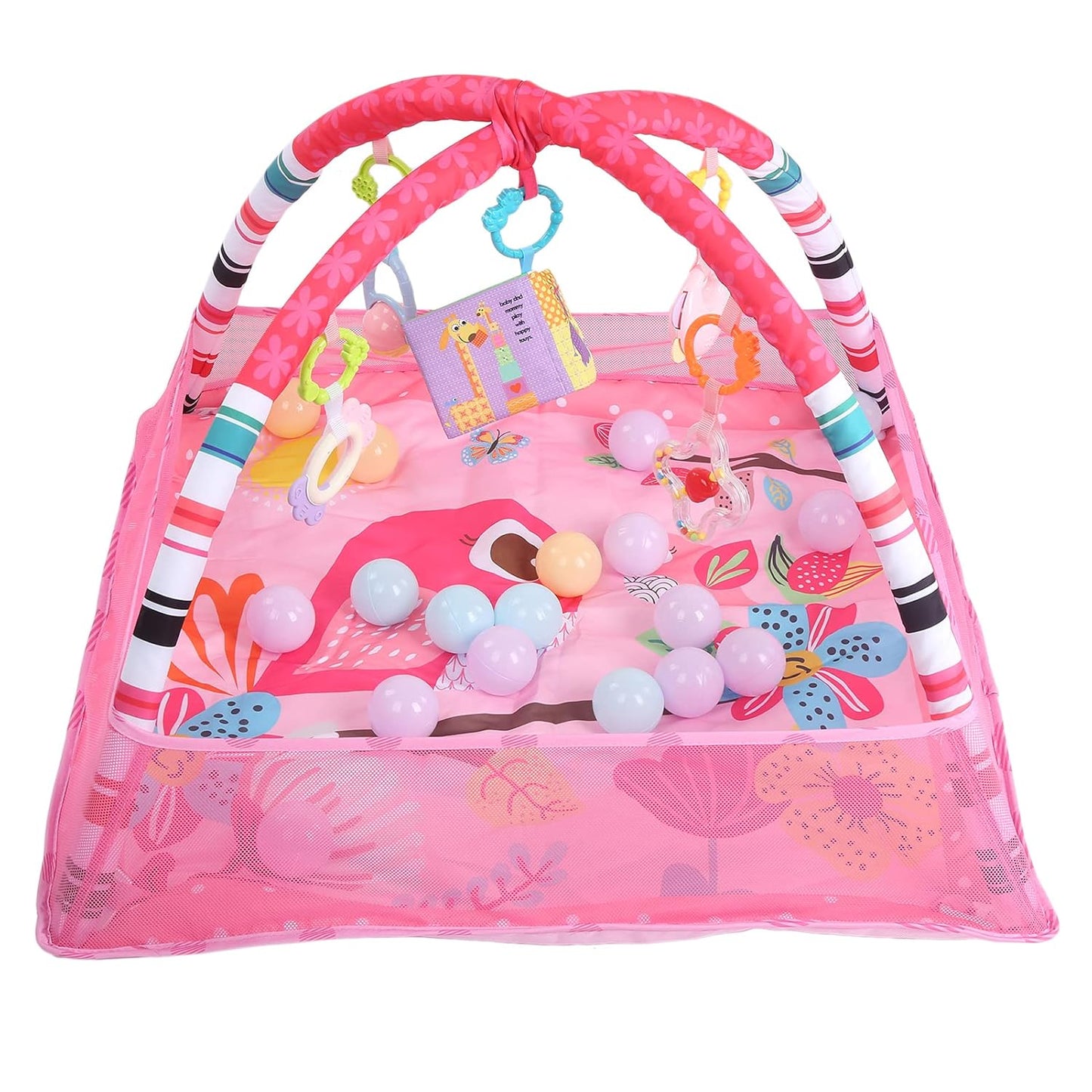 Curvear Activity Gym, Infant Toddler Soft Baby Play Gym Musical Crawling for Sensory Exploration for Auditory Development for Neck Movement.