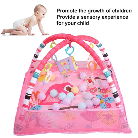 Curvear Activity Gym, Infant Toddler Soft Baby Play Gym Musical Crawling for Sensory Exploration for Auditory Development for Neck Movement.