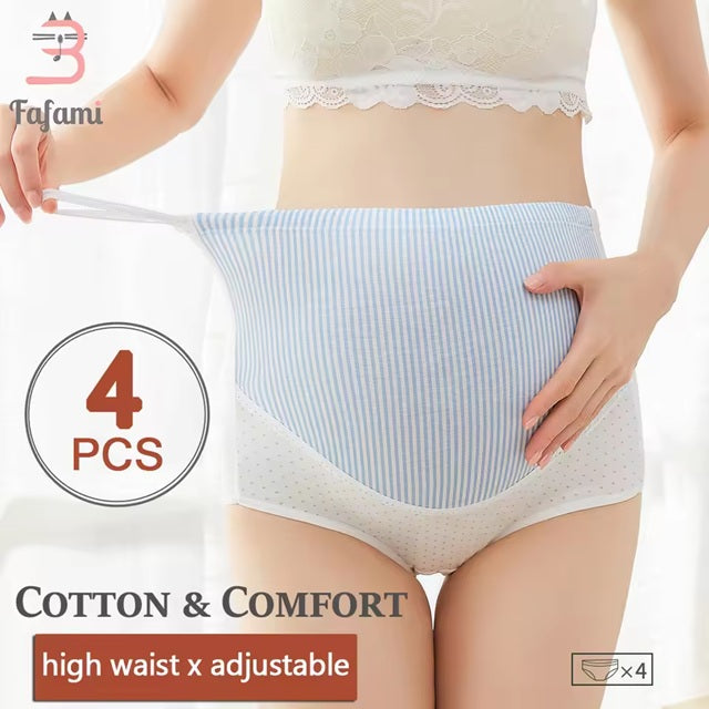 Curvear Women's Plus Size Maternity Panties Cotton Over Bump Underwear Brief M to 5XL High Waist Pregnancy Panties Adjustable Waistband. 2 pack