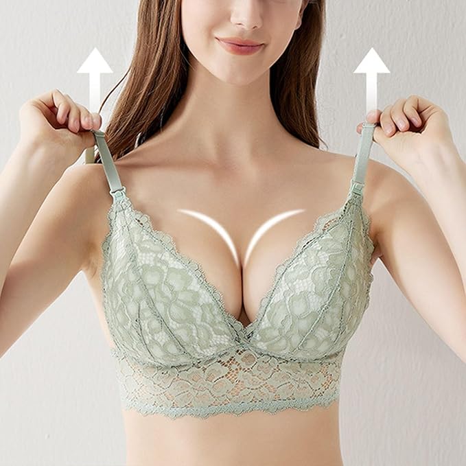 Curvear Nursing Bras for Breastfeeding, Seamless Pregnancy Maternity Bra Wireless Classic Jelly Strip Support Nursing Bra