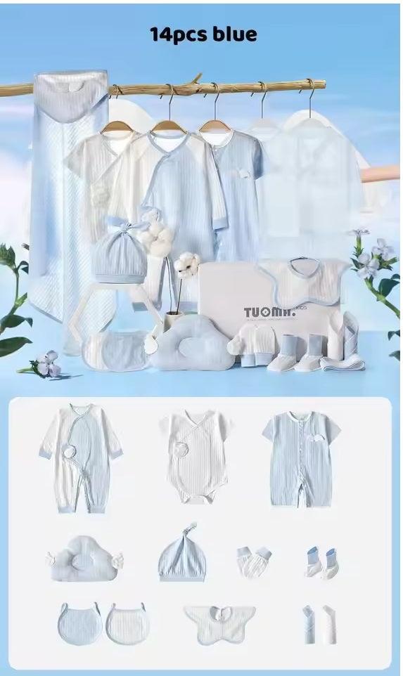 CURVEAR®️Newborn Summer Set, Breathable Baby Boy/Girl Suit, Angel Wings, Solid Color, Unisex Baby Clothes, Perfect Newborn Gift