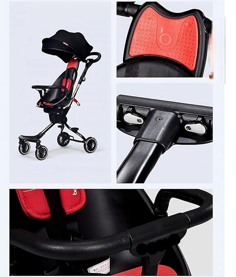 Baby Stroller with 360 Degree Rotation, Travel-Friendly with Reversible Seat and Non-Slip Comfortable Design - Great for On-the-Go Parents - Holds up to 15 kg - from Curvear .