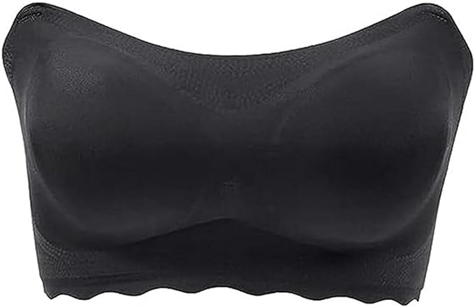 Curvear Large size bra without straps, big breasts, small wedding dresses gathered up non-slip invisible underwear.