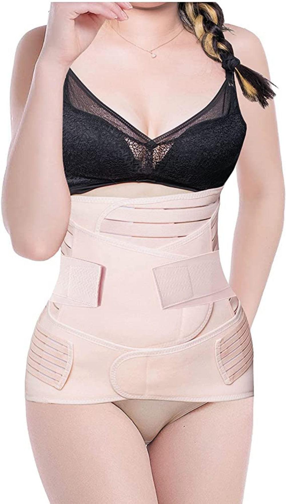 Curvear®️ Women's Polyester 3 in 1 Postpartum Support - Postnatal Recovery Pelvis/belly/Waist shapewear wrap belt after Normal/C-section post Delivery Pregnancy