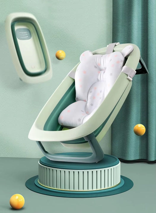 CURVEAR ®️Luxury Foldable Baby Bathtub – Portable, Collapsible, Top-Selling Plastic Bath for Newborns & Toddlers.