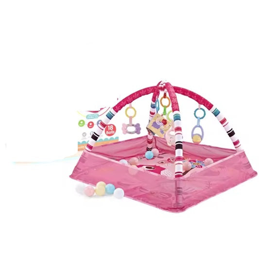 Curvear Activity Gym, Infant Toddler Soft Baby Play Gym Musical Crawling for Sensory Exploration for Auditory Development for Neck Movement.