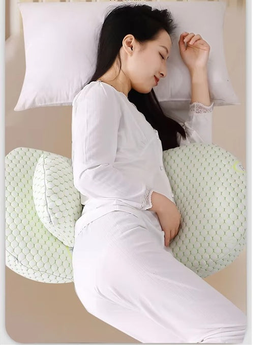 Curvear Fiber Fabric Pregnant Women Side Sleep Pillow Four Seasons Universal Waist Protect Pillow Belly Support Pregnancy Pillow.