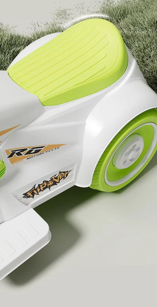 Curvear Kids Ride On Motorcycle with Bubble Maker, Powered Toddler Motorcycle with LED Light, Music, Foot Pedal, Forward/Backward, 3-Wheel Electric Motorcycle Gift for Boys & Girls.