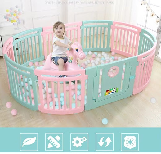 Kids round creative fence toddler games safety protective baby playpen for playing ball toy pool.
