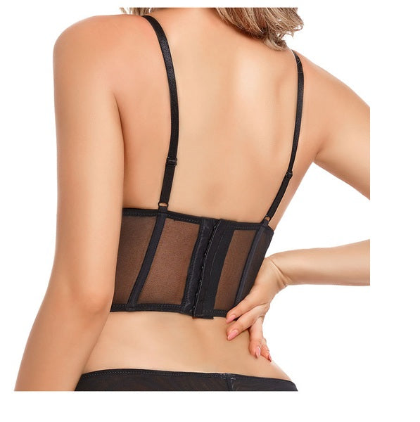 Curvear Bra ladies vest corset underwear small breasts gathered female fishbone anti-sagging adjustable thin lingerie.