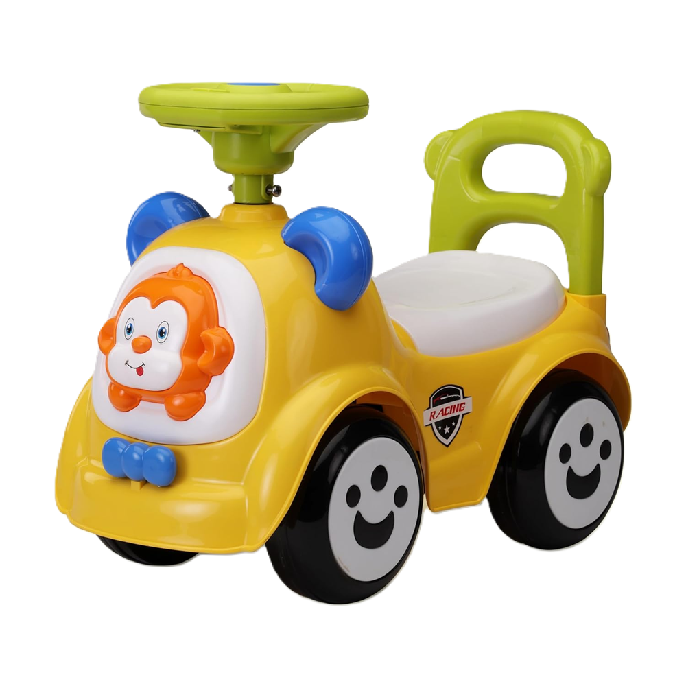 Curvear Sunny Ride on & Car for Kids with Music & Horn Steering, Push Car for Baby with Backrest, Safety Guard, Under Seat Storage & Big Wheels, Ride on for Kids 1 to 3 Years.