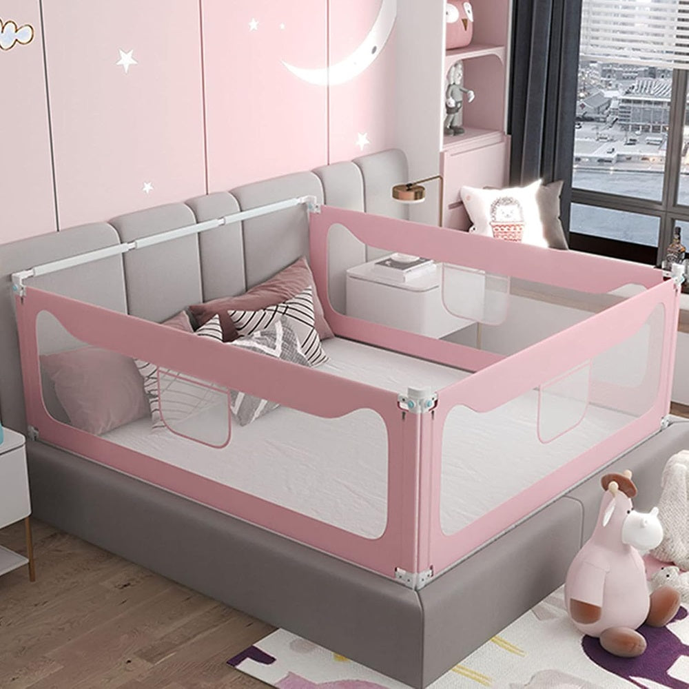 Curvear Baby Safety Bed Rail, Adjustable Child Bedside Barrier for Toddler Protection and Safety