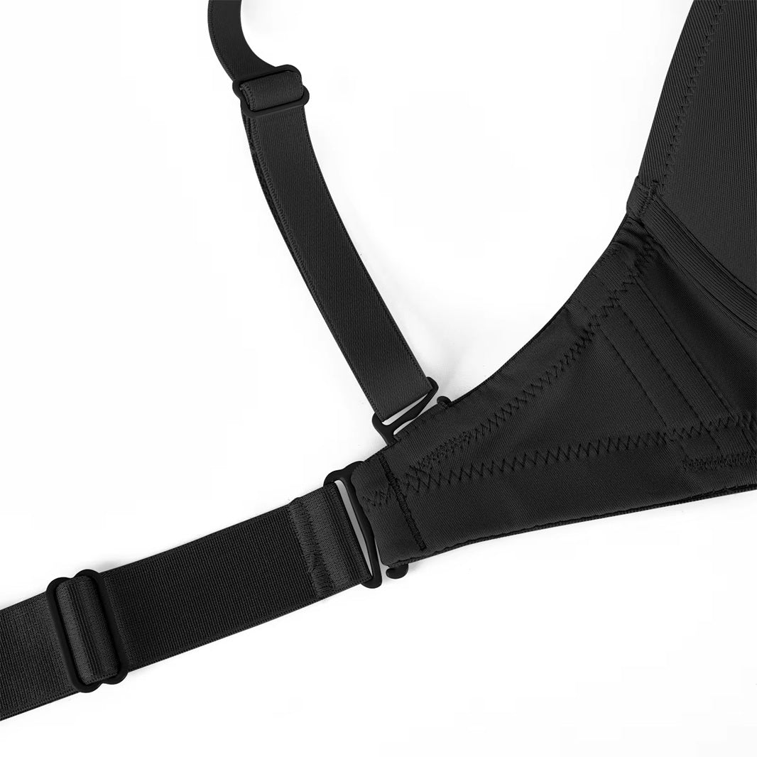 Curvear New Deep V Add A Cup Sexy Women Bra Detachable Adjusted Convertible Low Cup Backless Clear Straps Plunge Push Up Bras 1/2 Cups.