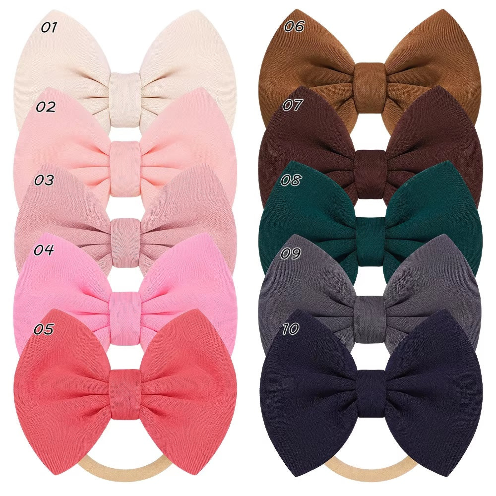 CURVEAR ®️Newborn Baby 4 piece Headband with Bow - Cute & Comfortable.