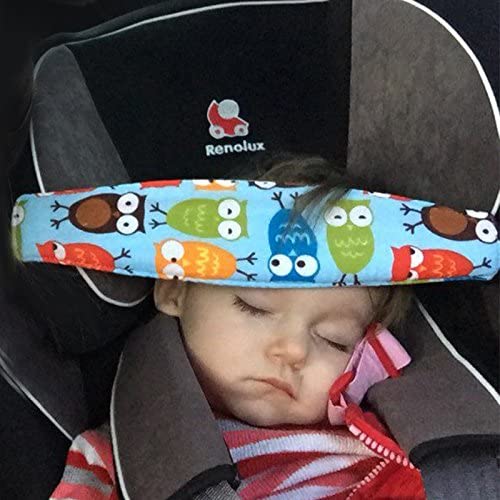 Curvear Infant Car Seat Head Restraint Child Safety Belt Head Support Fixed Auxiliary Belt Adjustable Baby Sleep Fence Safety Pillow