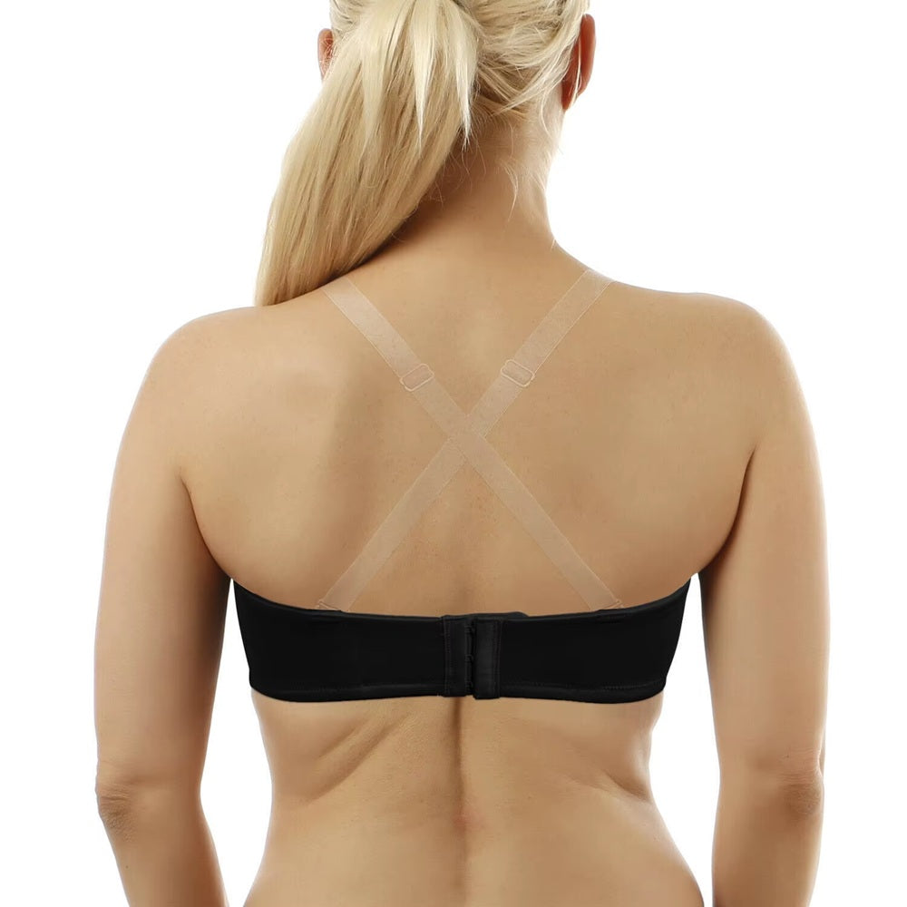 Curvear White Soft Strapless Bras with Adjustable Silicone, Padded, Comfort Fit, Quality Support, Seamless, Lightweight, Everyday Wear.