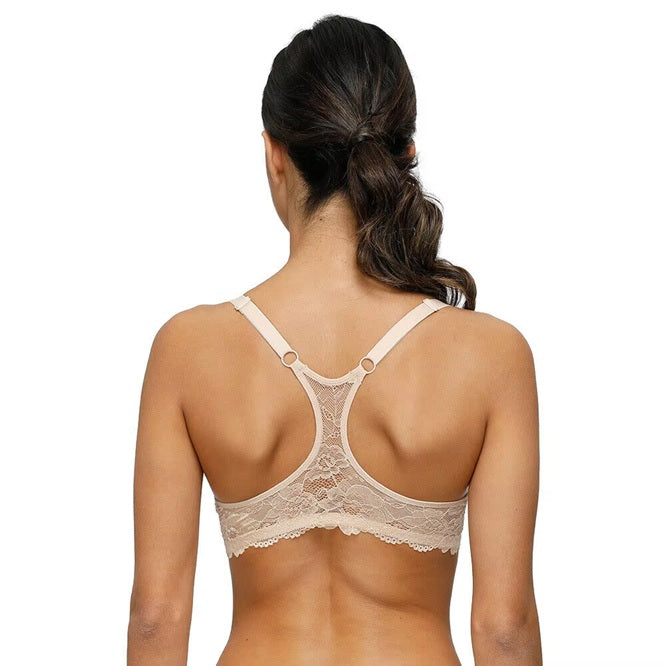 Curvear Push Up Women Bra Front Closure Lace Back Underwire Lingerie Solid Plunge Y-line Straps Adjusted Underwear.